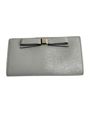 Kate Spade New York Grey Bow Wallet With Snap & Zip Closures